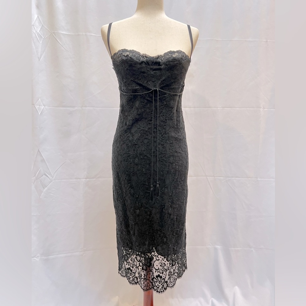 Authentic 90’s Dolce & Gabbana black lace bra dress (NOT D&G) 42IT